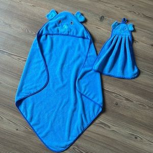 Blue Elephant Microfiber Towel Set